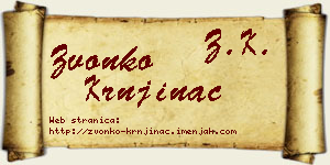Zvonko Krnjinac vizit kartica